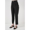 Pileli Kemerli Kumaş Pantolon 6725 - Siyah 157649 Pileli Kemerli Kumaş Pantolon 6725 - Siyah 157649