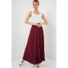 Uzun Kırışık Etek 8042 - Bordo - 159469 Uzun Kırışık Etek 8042 - Bordo - 159469