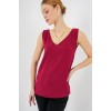 V Yaka Sıfır Kol Bluz 950 - Bordo 159492 V Yaka Sıfır Kol Bluz 950 - Bordo 159492