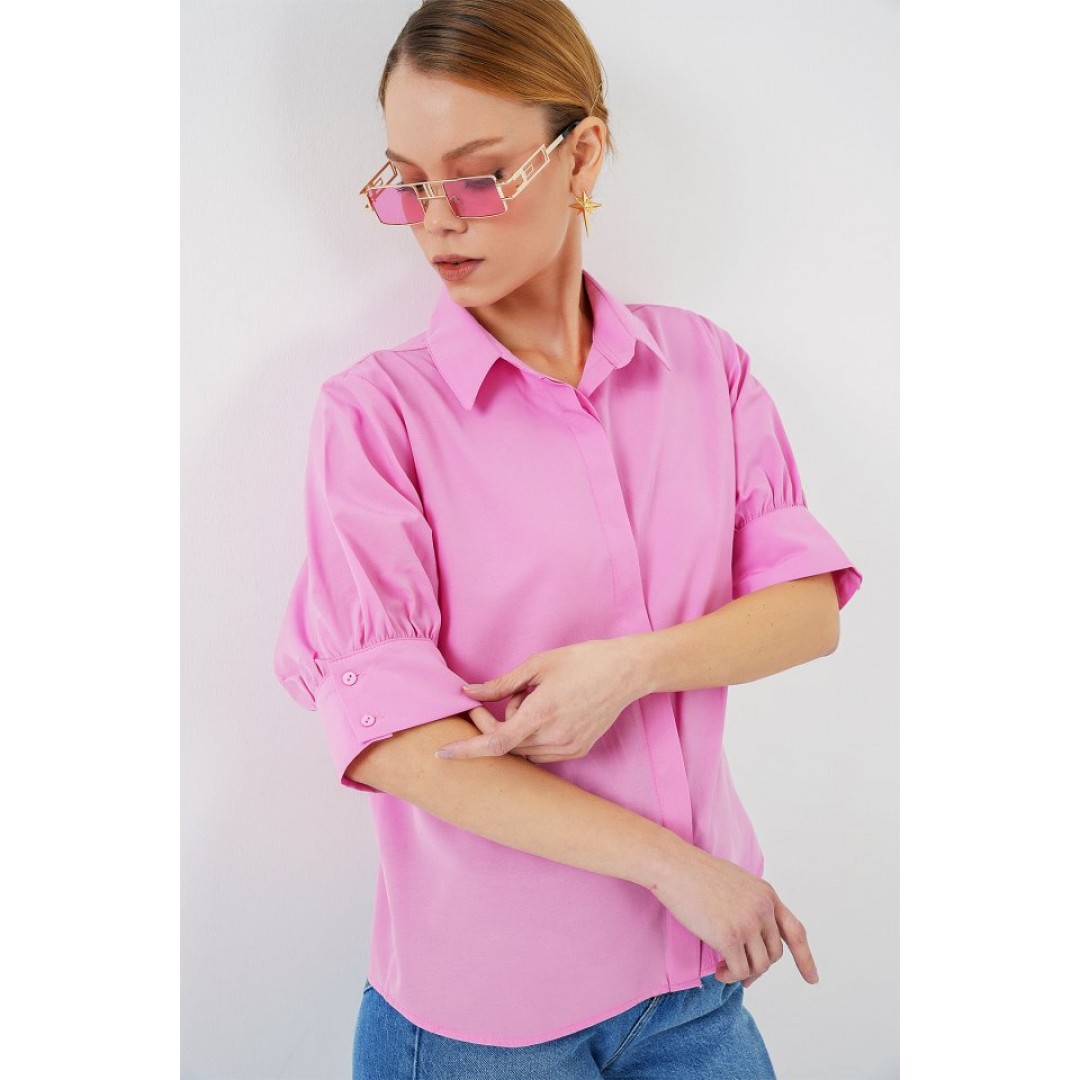 Kısa Kol Gömlek 20312 - Pembe 159617 Kısa Kol Gömlek 20312 - Pembe 159617