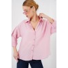 Oversize Kısa Kol Gömlek 20315 - Pembe 159624 Oversize Kısa Kol Gömlek 20315 - Pembe 159624