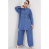 Desenli Tunik Pantolon İkili Takım 6720 - İndigo 159874