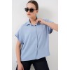 Oversize Kısa Kol Gömlek 20322 - Mavi 159980 Oversize Kısa Kol Gömlek 20322 - Mavi 159980