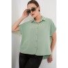 Oversize Kısa Kol Gömlek 20322 - Çağla 159981 Oversize Kısa Kol Gömlek 20322 - Çağla 159981