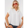 Oversize Kısa Kol Gömlek 20322 - Beyaz 161785 Oversize Kısa Kol Gömlek 20322 - Beyaz 161785