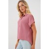 Oversize Kısa Kol Gömlek 20322 - Pembe 161787 Oversize Kısa Kol Gömlek 20322 - Pembe 161787