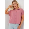 Oversize Kısa Kol Gömlek 20322 - Pembe 161787 Oversize Kısa Kol Gömlek 20322 - Pembe 161787