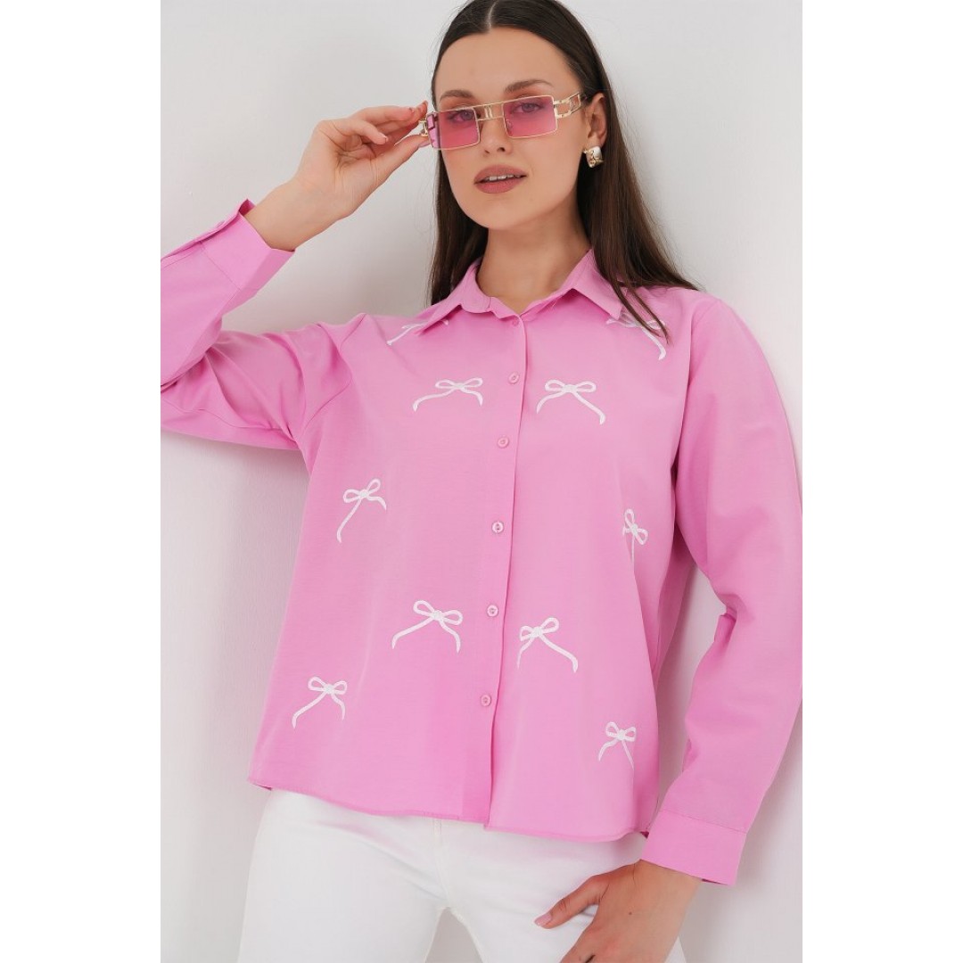 Fiyonk Detay Gömlek 20311 - Pembe - 162501 Fiyonk Detay Gömlek 20311 - Pembe - 162501