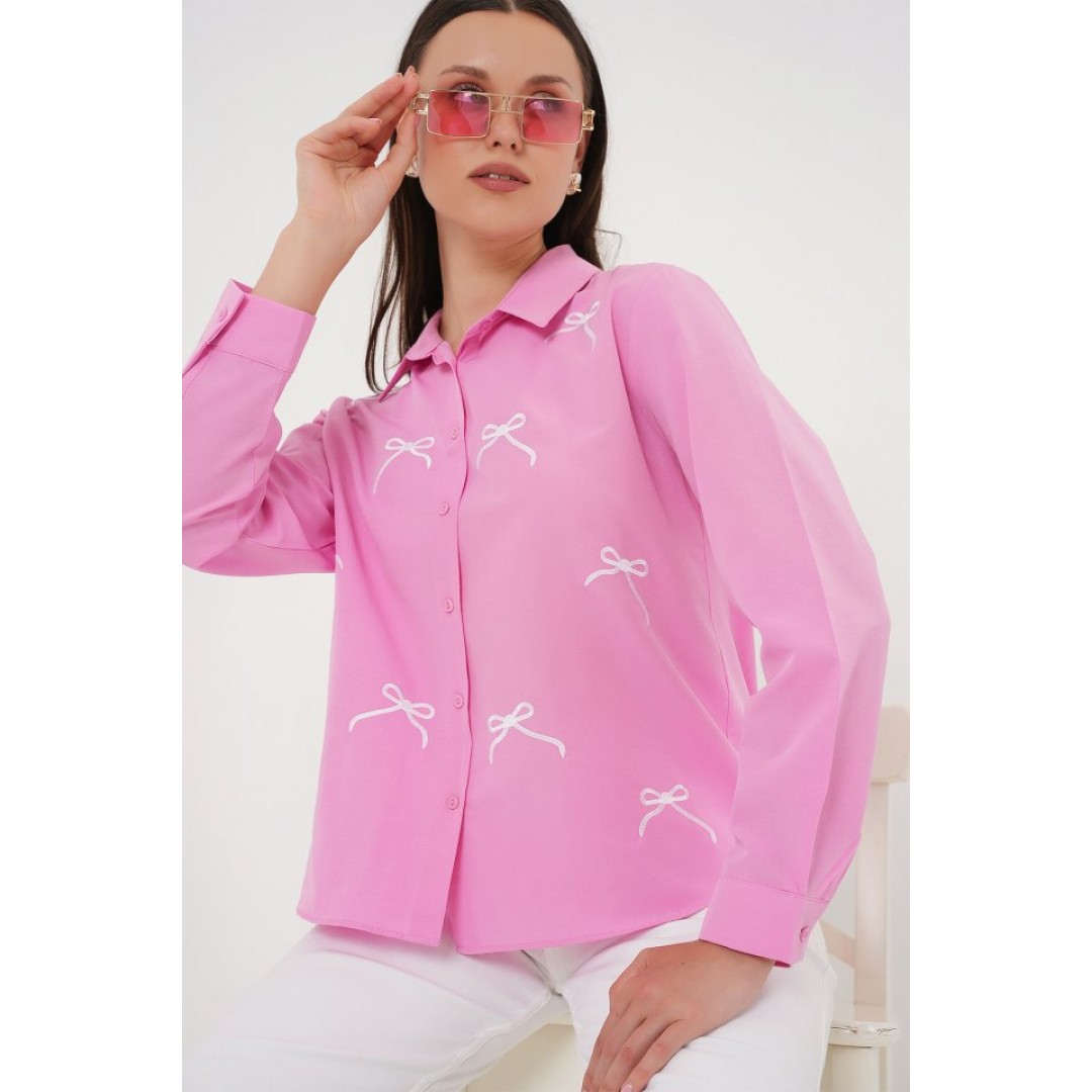 Fiyonk Detay Gömlek 20311 - Pembe - 162501 Fiyonk Detay Gömlek 20311 - Pembe - 162501