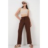 Geniş Paça Keten Pantolon 6735 - Kahverengi 162508 Geniş Paça Keten Pantolon 6735 - Kahverengi 162508