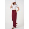 Geniş Paça Keten Pantolon 6735 - Bordo 162509 Geniş Paça Keten Pantolon 6735 - Bordo 162509