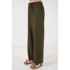 Geniş Paça Keten Pantolon 6735 - Haki 162510 Geniş Paça Keten Pantolon 6735 - Haki 162510