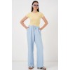 Geniş Paça Keten Pantolon 6735 - Mavi 162511 Geniş Paça Keten Pantolon 6735 - Mavi 162511