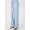 Geniş Paça Keten Pantolon 6735 - Mavi 162511 Geniş Paça Keten Pantolon 6735 - Mavi 162511