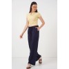 Geniş Paça Keten Pantolon 6735 - Lacivert 162512 Geniş Paça Keten Pantolon 6735 - Lacivert 162512