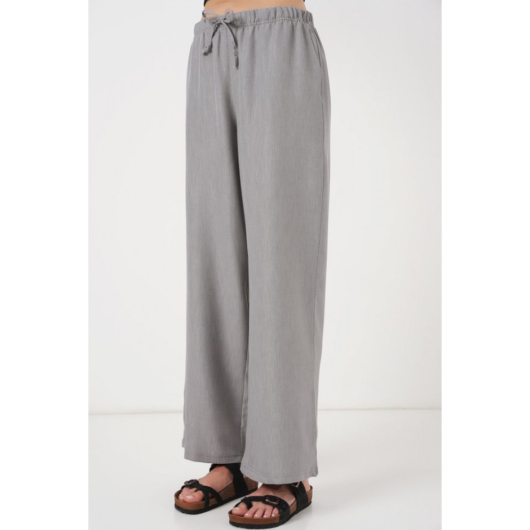 Geniş Paça Keten Pantolon 6735 - Gri 162514 Geniş Paça Keten Pantolon 6735 - Gri 162514