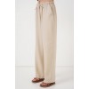 Geniş Paça Keten Pantolon 6735 - Krem 162517