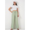 Geniş Paça Keten Pantolon 6735 - E.Yeşil 162519 Geniş Paça Keten Pantolon 6735 - E.Yeşil 162519
