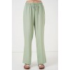 Geniş Paça Keten Pantolon 6735 - E.Yeşil 162519 Geniş Paça Keten Pantolon 6735 - E.Yeşil 162519