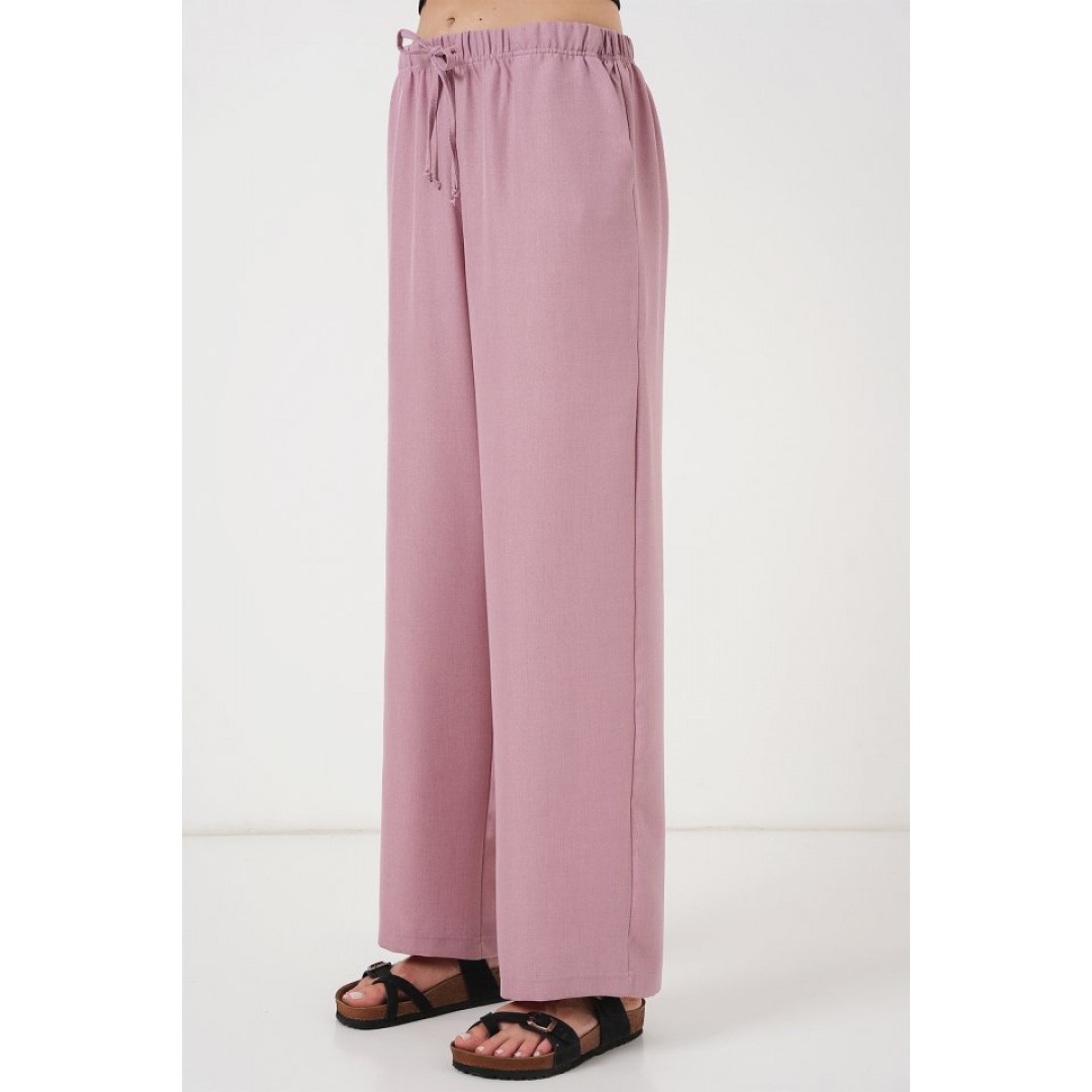 Geniş Paça Keten Pantolon 6735 - Gül Kurusu 162520 Geniş Paça Keten Pantolon 6735 - Gül Kurusu 162520