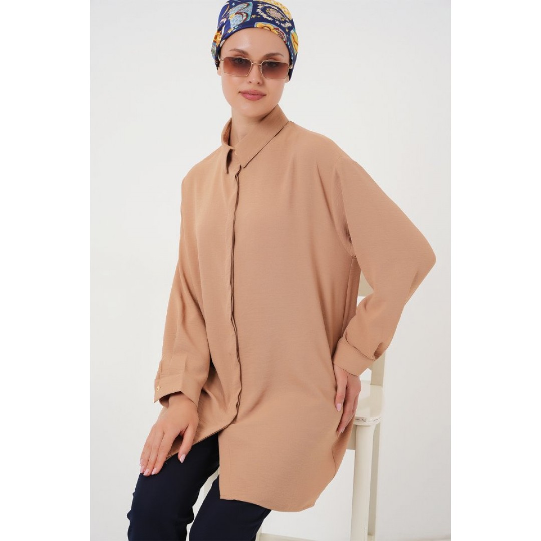 Uzun Gömlek Tunik 5945 - Bisküvi 162522 Uzun Gömlek Tunik 5945 - Bisküvi 162522