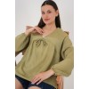 Önü Bağcıklı Uzun Kol Bluz 946 - Çağla 162530 Önü Bağcıklı Uzun Kol Bluz 946 - Çağla 162530