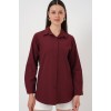 Uzun Kol Basic Gömlek 20279 - Bordo 162595 Uzun Kol Basic Gömlek 20279 - Bordo 162595