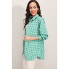 3900 Oversize Kareli Gömlek - Y.Yeşil 162684
