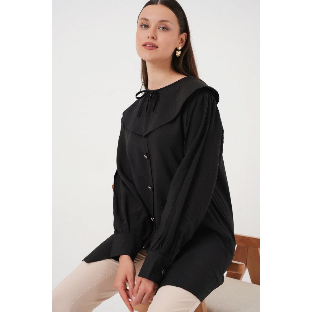 Bebe Yaka Uzun Tunik 5967 - Siyah 162699 Bebe Yaka Uzun Tunik 5967 - Siyah 162699