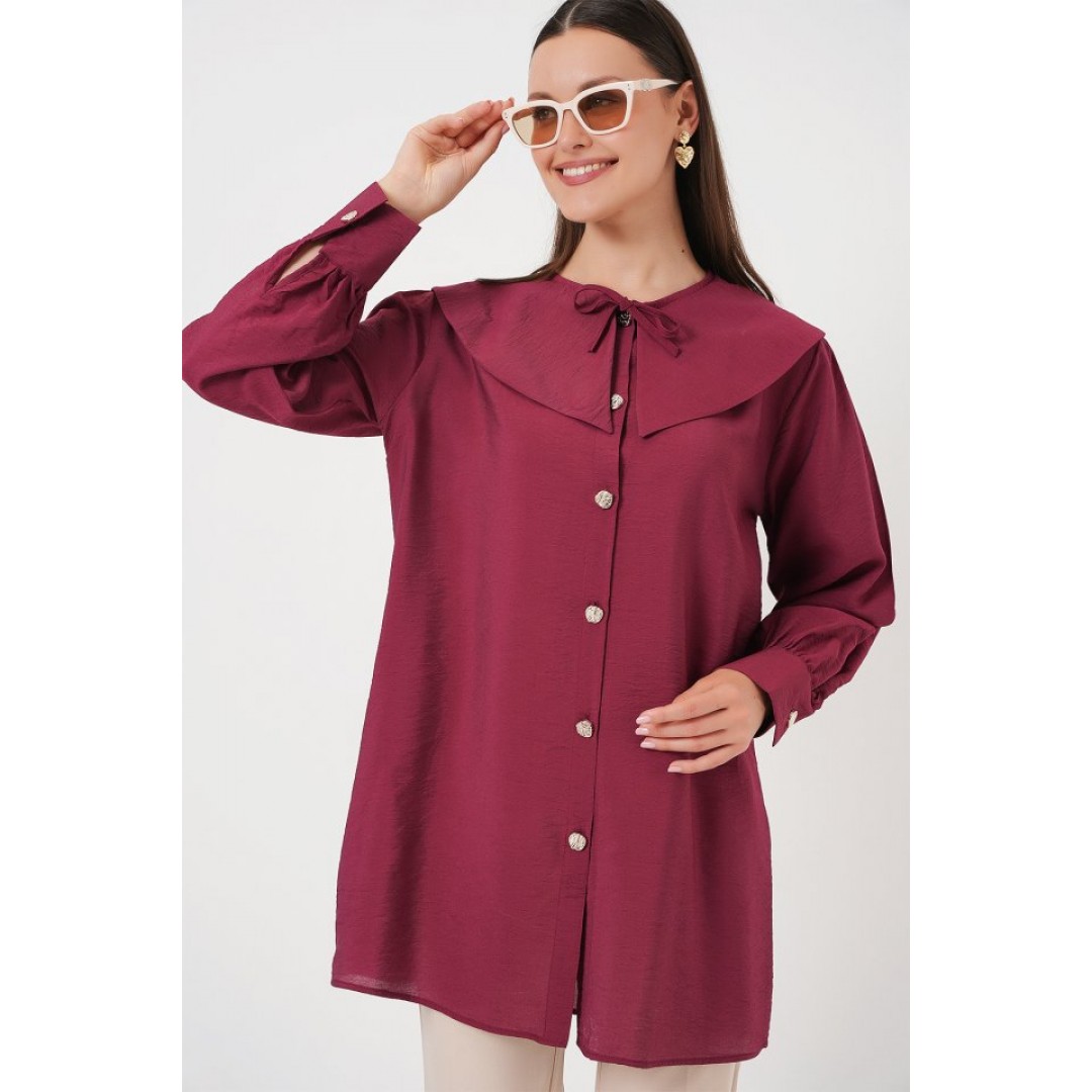 Bebe Yaka Uzun Tunik 5967 - Bordo 162700 Bebe Yaka Uzun Tunik 5967 - Bordo 162700