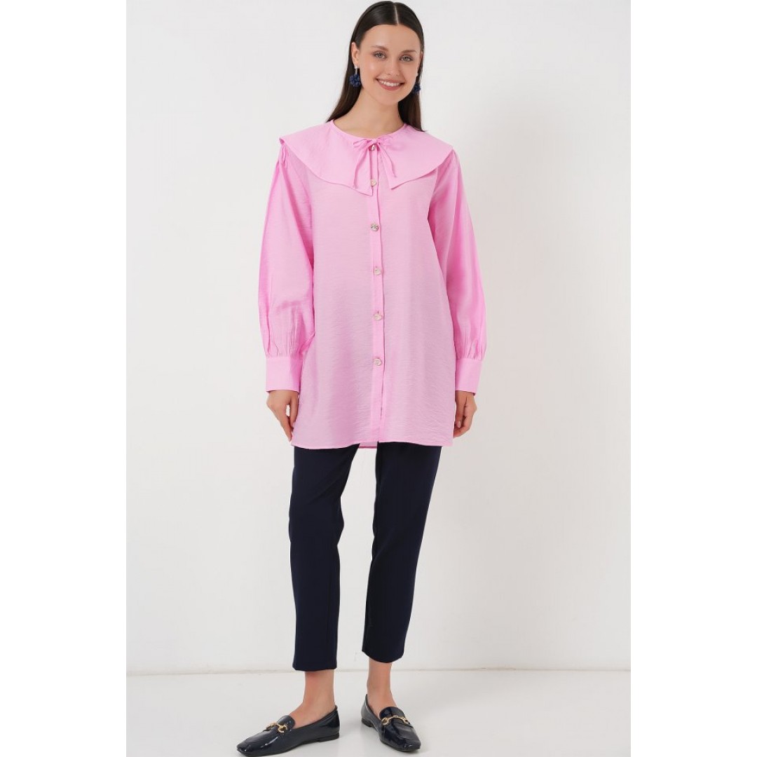 Bebe Yaka Uzun Tunik 5967 - Pembe 162746 Bebe Yaka Uzun Tunik 5967 - Pembe 162746