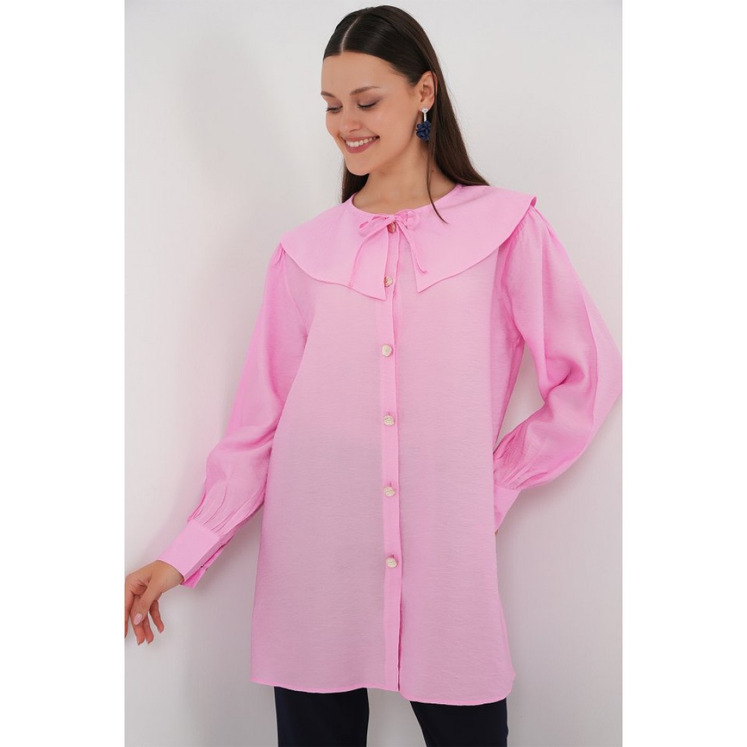 Bebe Yaka Uzun Tunik 5967 - Pembe 162746 Bebe Yaka Uzun Tunik 5967 - Pembe 162746