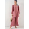 Ayrobin Tunik Pantolon Alt Üst Takım 6712 - Pembe 163579