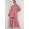 Ayrobin Tunik Pantolon Alt Üst Takım 6712 - Pembe 163579