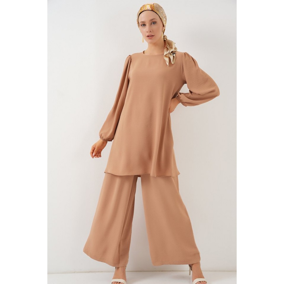Ayrobin Tunik Pantolon Alt Üst Takım 6712 - Vizon 163580 Ayrobin Tunik Pantolon Alt Üst Takım 6712 - Vizon 163580