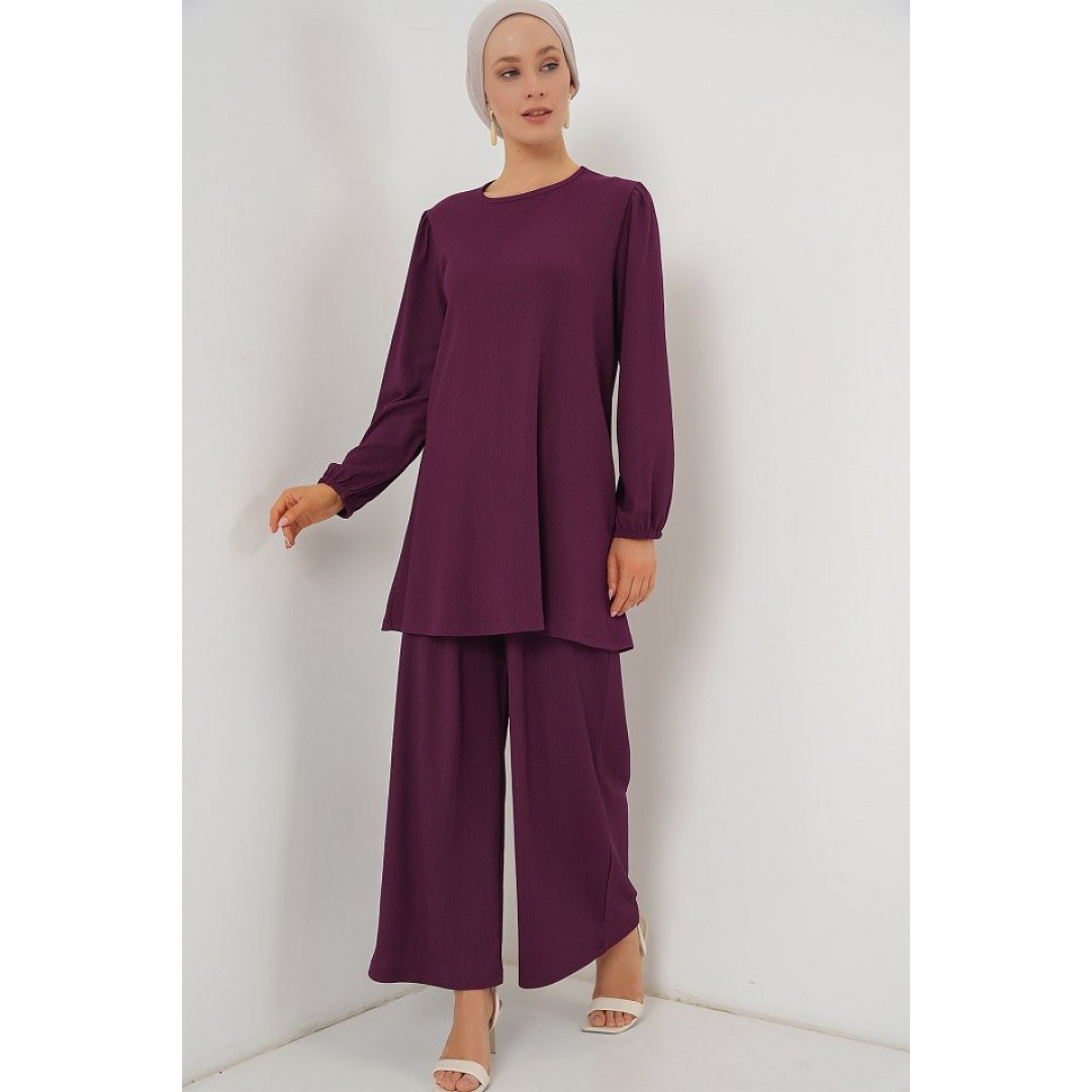 Tunik Pantolon Alt Üst Takım 6663 - Mor 163582 Tunik Pantolon Alt Üst Takım 6663 - Mor 163582