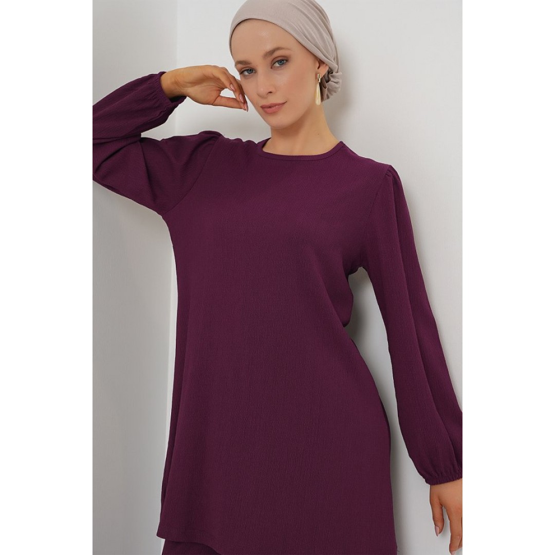Tunik Pantolon Alt Üst Takım 6663 - Mor 163582 Tunik Pantolon Alt Üst Takım 6663 - Mor 163582