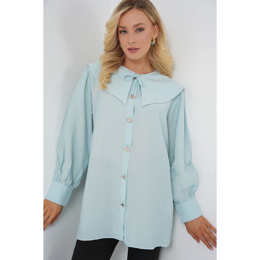 Bebe Yaka Uzun Tunik 5967 - Turkuaz 163591 Bebe Yaka Uzun Tunik 5967 - Turkuaz 163591