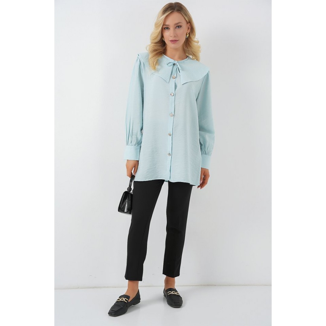 Bebe Yaka Uzun Tunik 5967 - Turkuaz 163591 Bebe Yaka Uzun Tunik 5967 - Turkuaz 163591