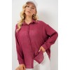Uzun Oversize Gömlek 20320 - Bordo 163597 Uzun Oversize Gömlek 20320 - Bordo 163597