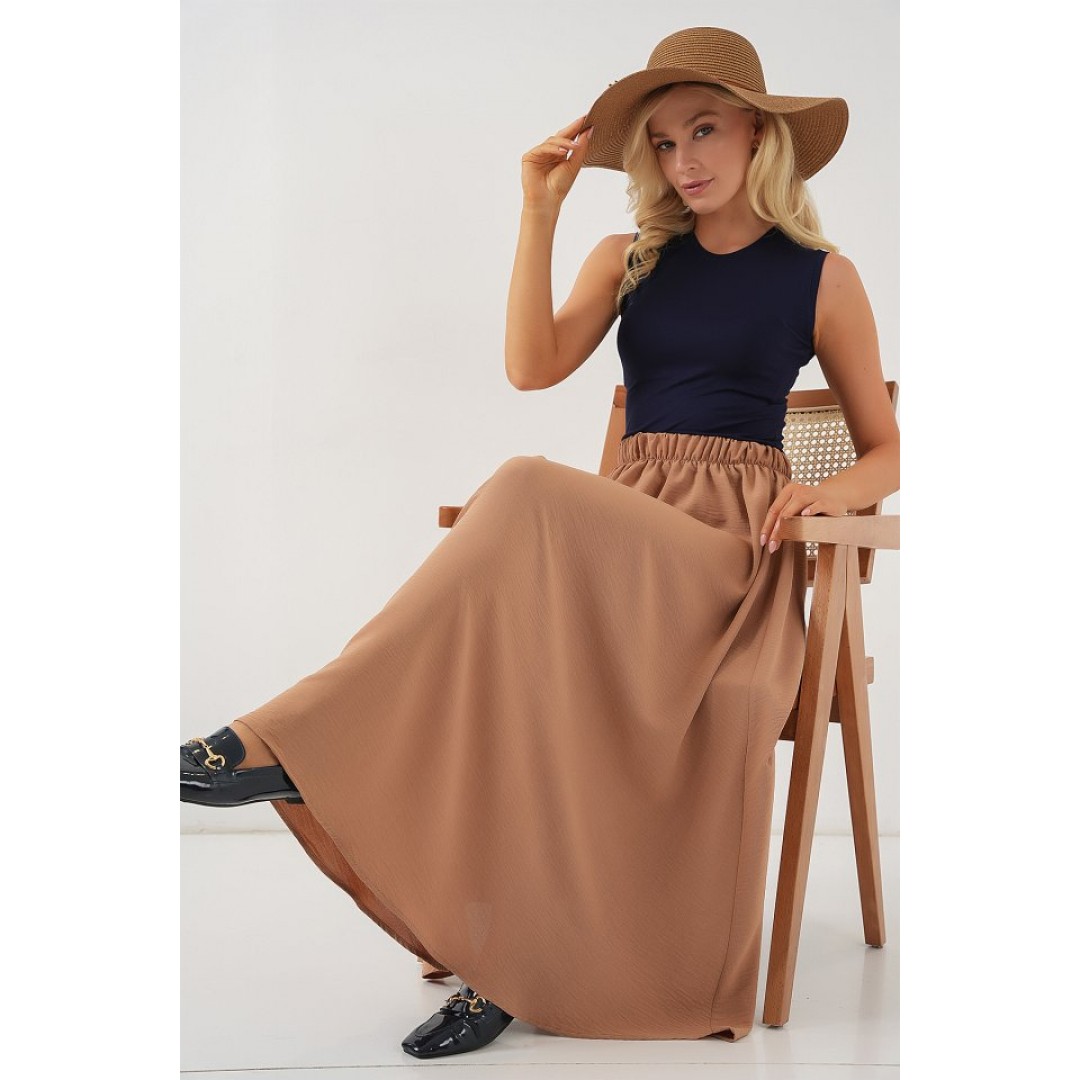 Uzun Ayrobin Etek 8050 - Camel 163606 Uzun Ayrobin Etek 8050 - Camel 163606
