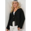 Önü Bağcıklı Bluz 952 - Siyah 163607 Önü Bağcıklı Bluz 952 - Siyah 163607