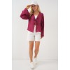 Önü Bağcıklı Bluz 952 - Bordo 163608 Önü Bağcıklı Bluz 952 - Bordo 163608