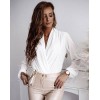 Kadın Beyaz Kruvaze Yaka Sandy Bluz 135062 Kadın Beyaz Kruvaze Yaka Sandy Bluz 135062