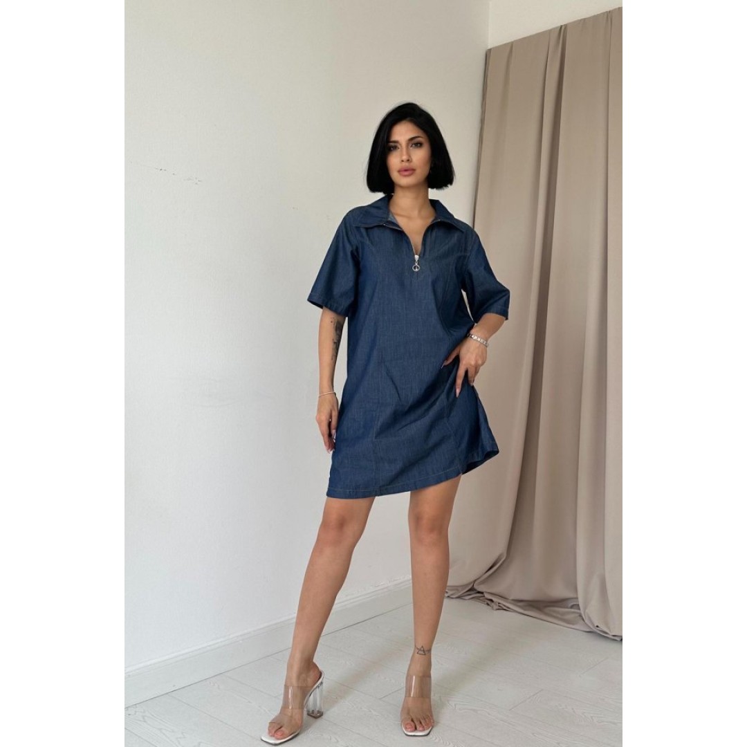 Mavi Tencel Kuplu Elbise - 153486 Mavi Tencel Kuplu Elbise - 153486