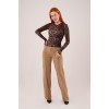 Ön Dikiş Detaylı Tek Düğme Camel Pantolon 147387 Ön Dikiş Detaylı Tek Düğme Camel Pantolon 147387