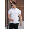 Erkek çizgi Dokulu çıtçıt Yakalı Kısa Kollu T-shirt 162326
