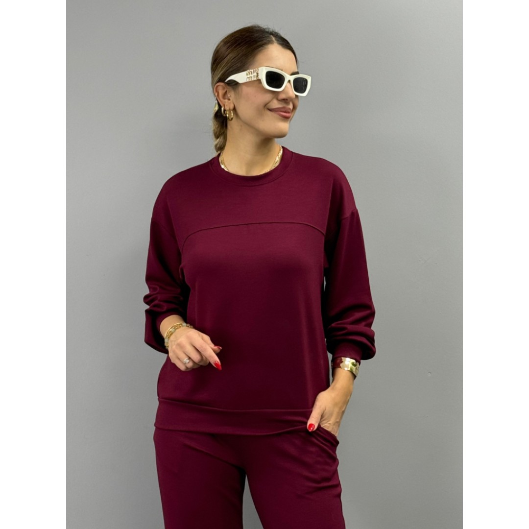 Kadın Uzun Kollu Bisiklet Yaka Viskon Iki Iplik Bluz Ve Pantolon Ikili Takım 136538 Kadın Uzun Kollu Bisiklet Yaka Viskon Iki Iplik Bluz Ve Pantolon Ikili Takım 136538