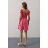 Beli Korseli Mini Elbise - Fuşya - 162834 Beli Korseli Mini Elbise - Fuşya - 162834