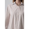 Çizgili Oversize Gömlek - Bej - 151558 Çizgili Oversize Gömlek - Bej - 151558